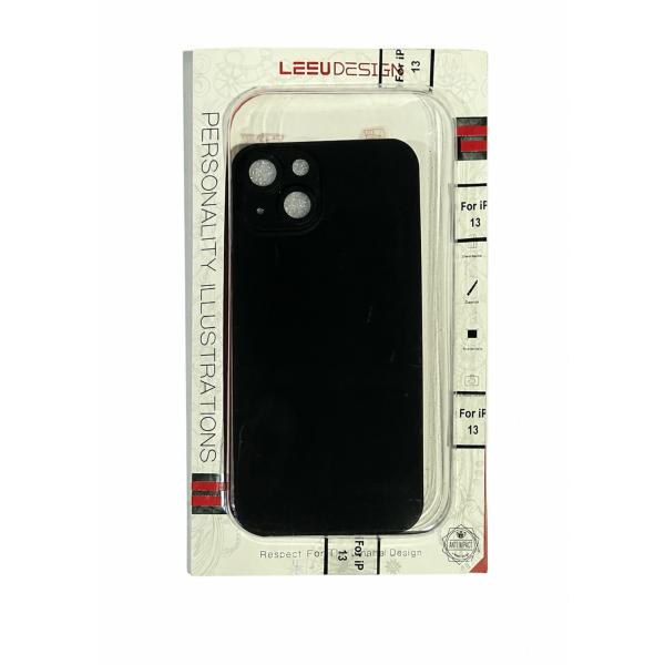 iPhone 13用 ケース・ガラス保護フィルムセット ブラック
