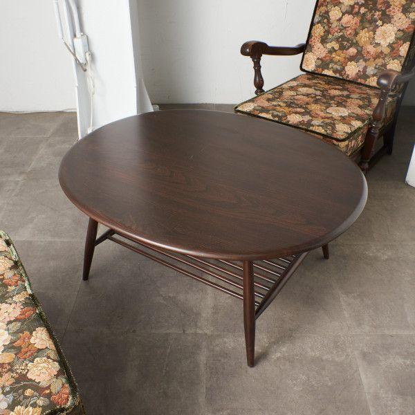 IZ68317F☆ercol ラック付き センターテーブル 英国 アーコール エルム