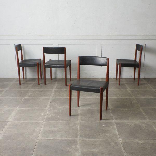 IZ75027F☆4脚セット Fritz Hansen チェア 北欧 ヴィンテージ IZ75027F☆4脚セット Fritz Hansen チェア 北欧 ヴィンテージ