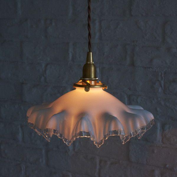 IZ83221N☆英国 アンティーク ミルクガラス ペンダントライト コンビ