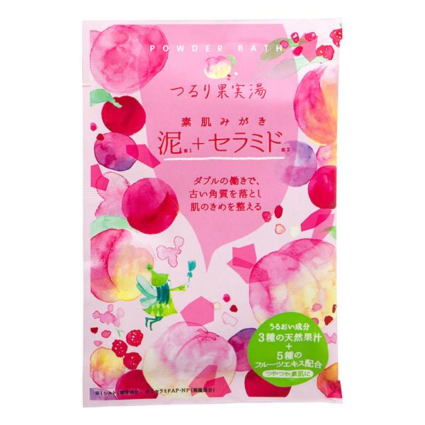 手軽にスキンケアができるパウダーバス。うるおい成分ハーブエキスとフルーツエキス配合。[泥＋セラミド つるり果実湯]素肌と心を解きほぐす、ダブルの機能と芳香で手軽にスキンケア。泥(シルト)プラスセラミドの働きで手穴につまった汚れや古い角質を落...