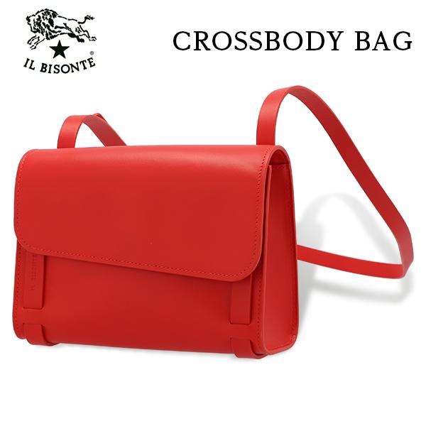 IL BISONTE イルビゾンテ STUFA CROSSBODY BAG クロスボディバッグ RED 