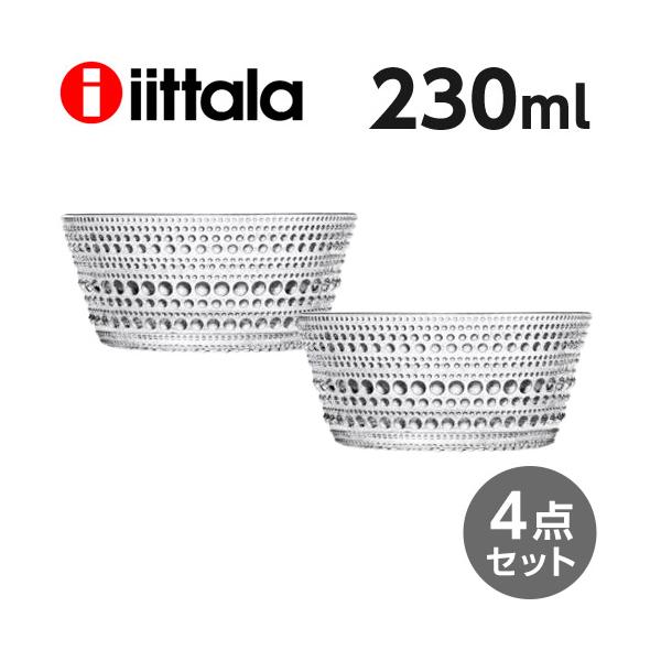 『並行輸入品』イッタラ ボウル カステヘルミ 230ml クリア 4枚セット iittala