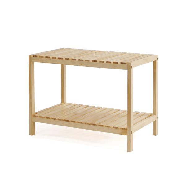 ナチュラル木製2段シェルフ 東谷 シェルフ 木製 2段 3列 オープンタイプ W 100 × D 34 H 72 cm