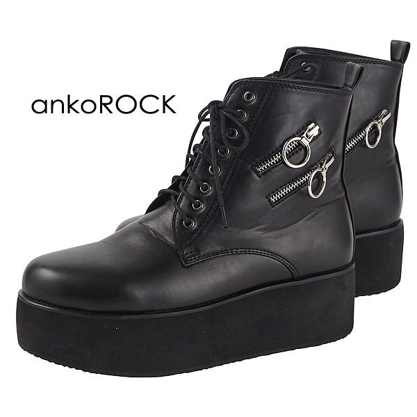ankoROCK アンコロック 厚底 ブーツ メンズ レディース レース ankoROCK アンコロック 厚底 ブーツ メンズ レディース レース