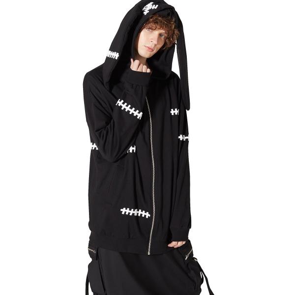 Ankorock アンコロック パーカー メンズ ジップパーカー レディース ユニセックス 無地 ジップアップパーカー スウェット ビッグシルエット ウサ耳 うさ耳 Buyee Buyee 日本の通販商品 オークションの代理入札 代理購入