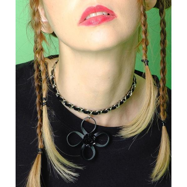 バラ チョーカー メンズ レザー ベルト 薔薇 レディース 革 首輪