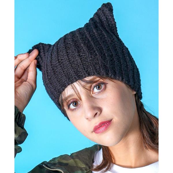 andwang/Fluffy cat knit hat/ニット帽 韓国 AWESOME NEEDS】HANDICRAFT KNIT CAT HAT (AWESOME NEEDS/ニット