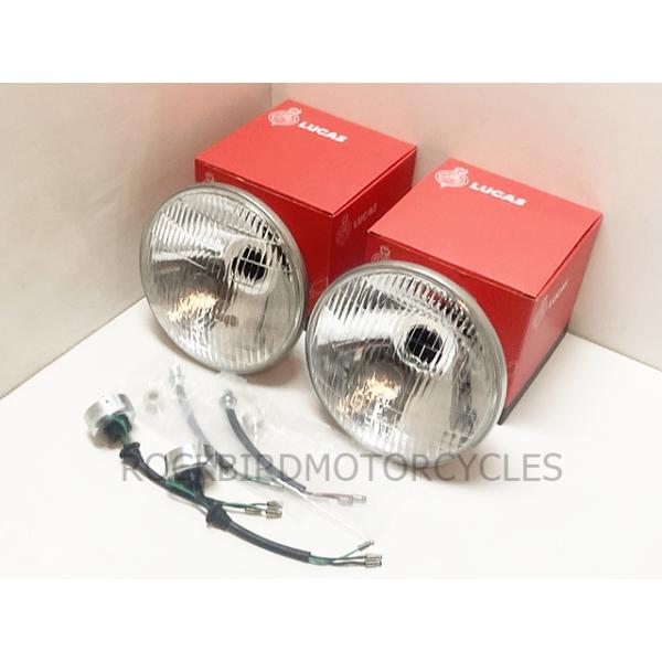 ルーカス 純正 ヘッドライトレンズ 7インチ 2個1SET ロゴ入り P