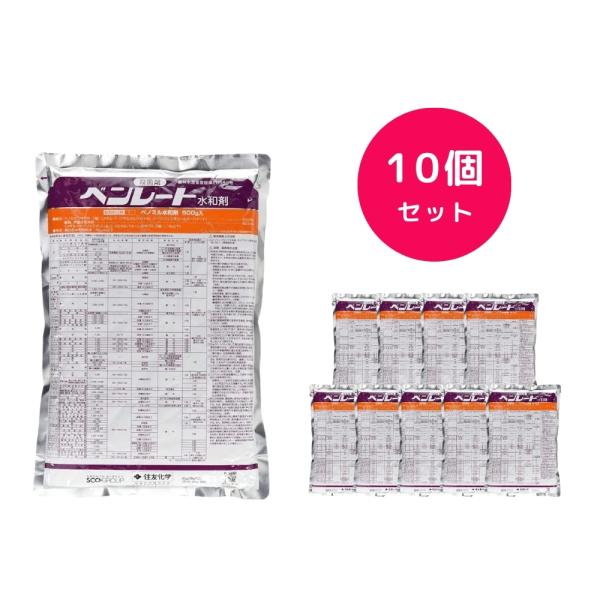 10個セット  ベンレート 500g 水和剤 殺菌剤 カビ うどんこ病 そうか病 みかん  水稲 花 樹木 野菜 果樹 さつまいも