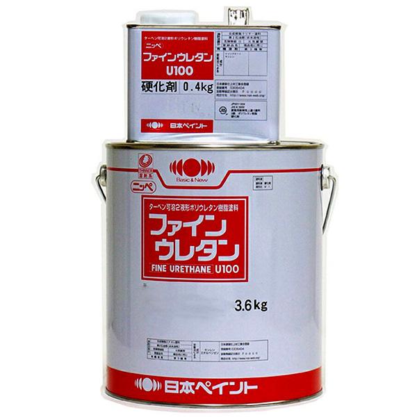 ファインウレタン U100 木部用クリヤー 半艶消 硬化剤セット 2液