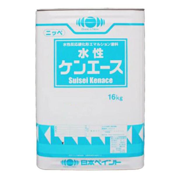 水性 ケンエースグロス 3分ツヤ有 白 16kg 水性塗料 ニッペ 室内外用 ヤニ止め モルタル 石膏ボード