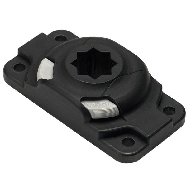 商品の特徴やや薄型で長方型の4点止めマウントベースワンタッチでロック・アンロックが可能幅が狭い箇所や高さを抑えたい時におすすめネジ穴の位置が他社のマウントのネジ穴に合うように設計他社製（スコッティなど）のマウントベースの取付位置・ネジサイズ...