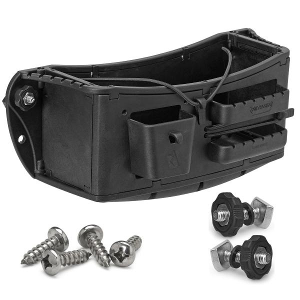 タックルボックスや小物を収納できるタックルキャディをトラックレールや直付けで取付けるためのアクセサリーです。商品の特徴タックルボックスや小物関係を収納可能様々な小物を引っ掛けるために工夫が施された形状使用頻度が多い物を素早く簡単に出し入れし...