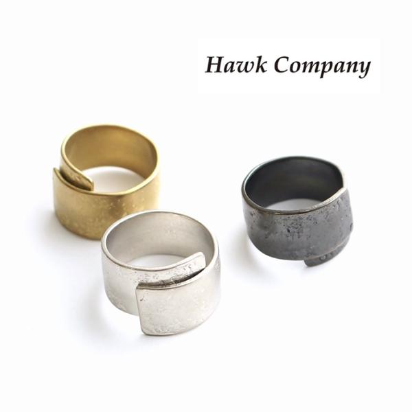 ホークカンパニー リング 指輪 Hawk Company メンズ レディース ブランド 日本製 カジュアルリング 真鍮製 ラップアラウンド アクセサリー アメカジ (12-7710)