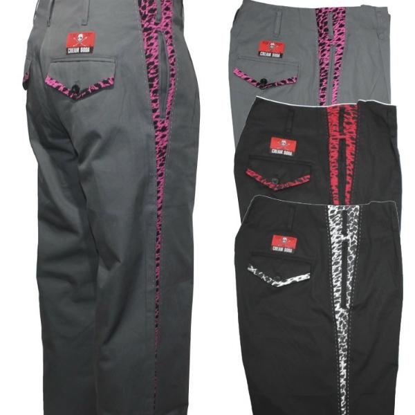 クリームソーダ（CREAM SODA） CS ヒョウ柄V切り替えしコットンパンツ