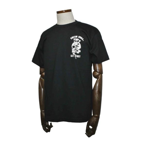 クリームソーダ（CREAM SODA） CS スネークスカルTシャツ ブラック