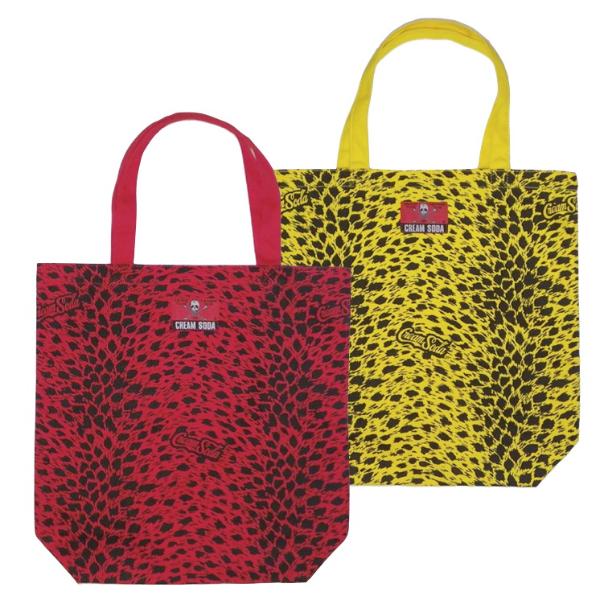 クリームソーダ（CREAM SODA） CSヒョウ柄トートバッグ レッド