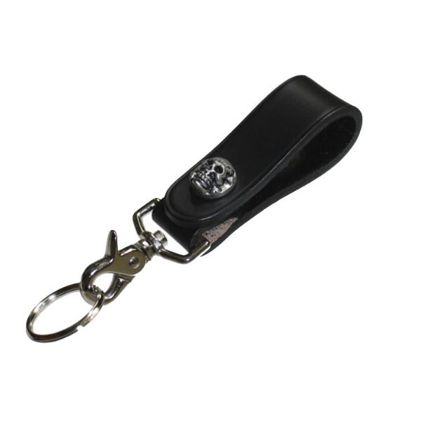 クリームソーダ（CREAM SODA） ドクロレザーキーホルダー ブラック