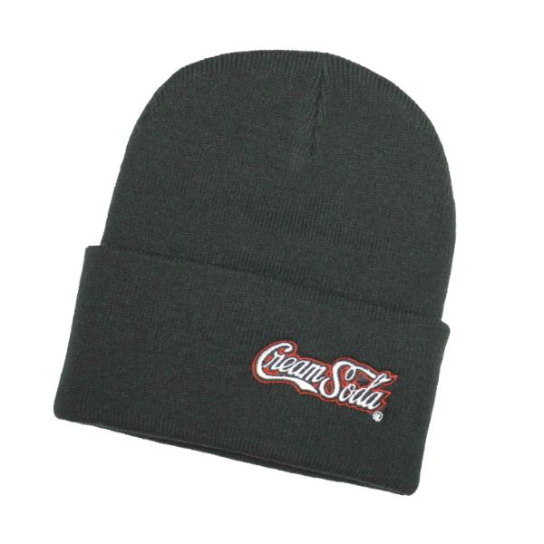クリームソーダ（CREAM SODA） CS カーシブロゴ刺繍ニットキャップ