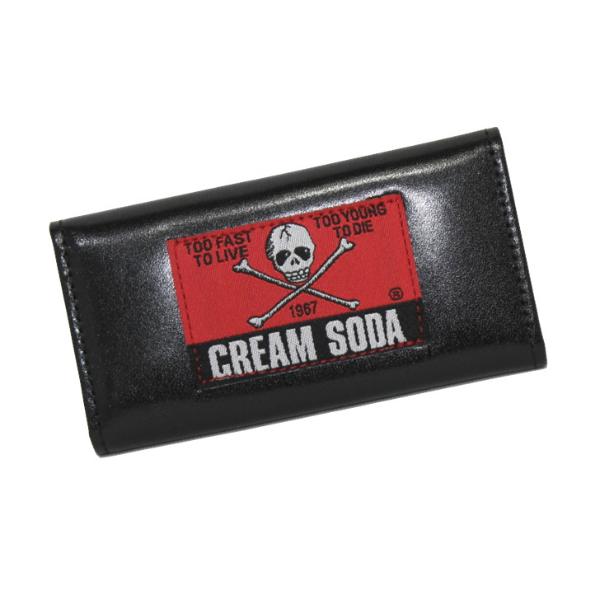 クリームソーダ クリームソーダ 無地キーケース ブラック CREAM クリームソーダ クリームソーダ 無地キーケース ブラック CREAM