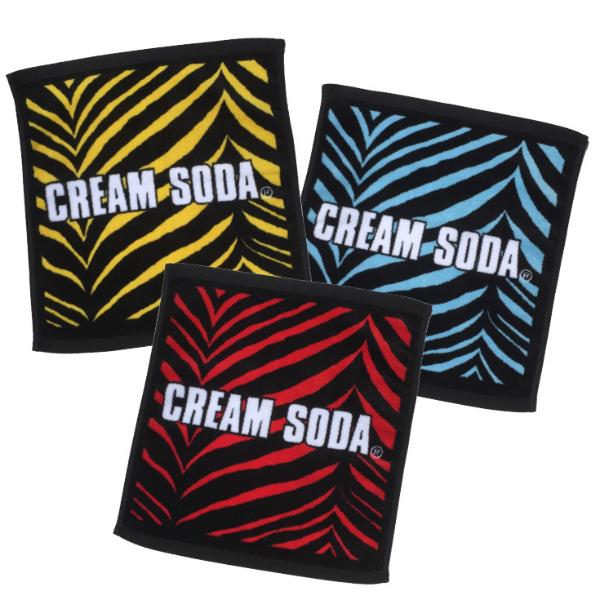 クリームソーダ クリームソーダ CSゼブラ柄ハンドタオル レッド クリームソーダ クリームソーダ CSゼブラ柄ハンドタオル レッド