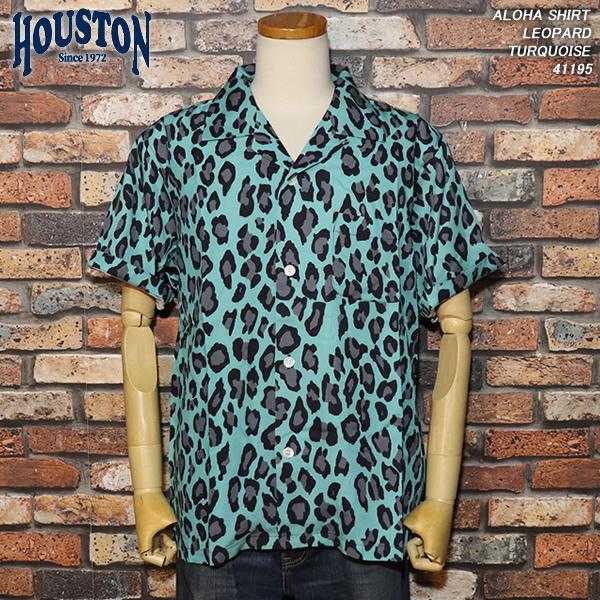 HOUSTON ヒューストン ALOHA SHIRT LEOPARD ヒョウ柄アロハ