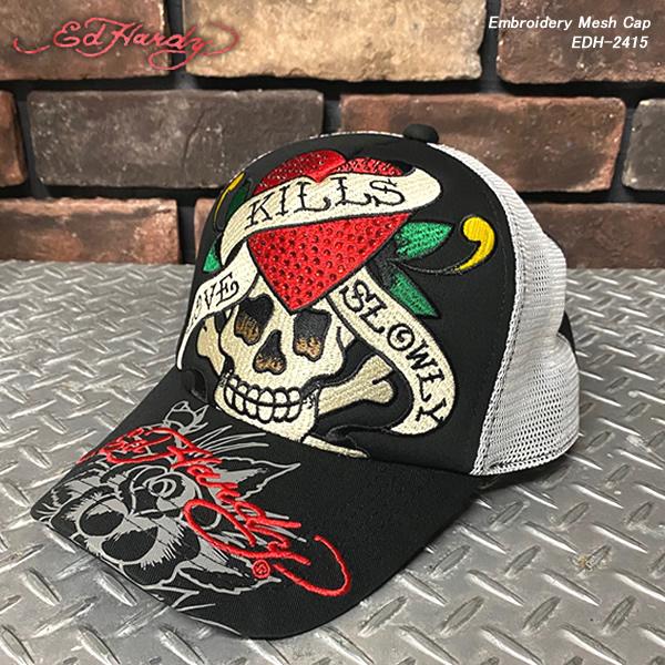 Ed Hardy（エド・ハーディー） Embroidery Mesh Cap 刺繍メッシュ