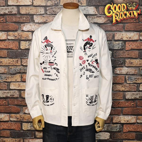 GOOD ROCKIN' グッドロッキン カバーオールジャケット HEP CATS WHITE