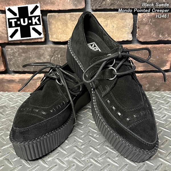 T.U.K T.U.K. ティーユーケー Black Suede Mondo Pointed Creeper