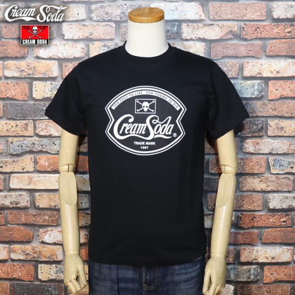クリームソーダ（CREAM SODA） ◇CS新ドクロTシャツBLACK◇ PD00T