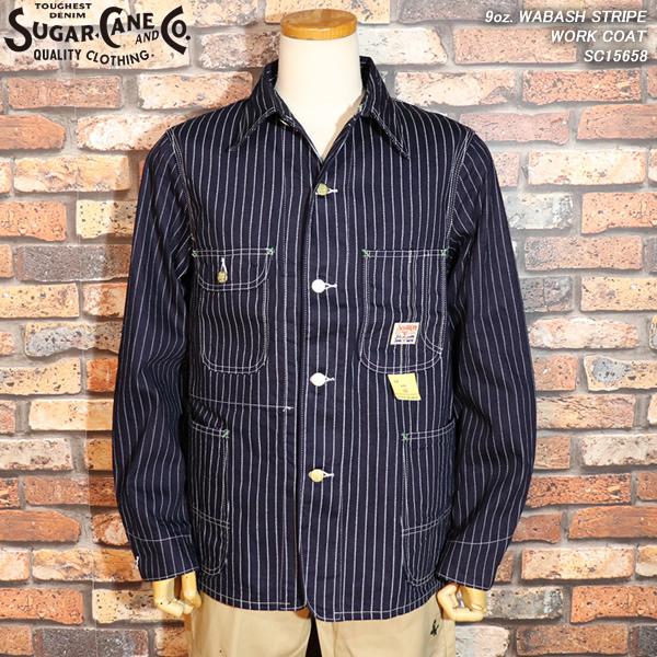 SUGAR CANE シュガーケーン 9oz. WABASH STRIPE WORK COAT SUGAR CANE シュガーケーン 9oz. WABASH STRIPE WORK COAT