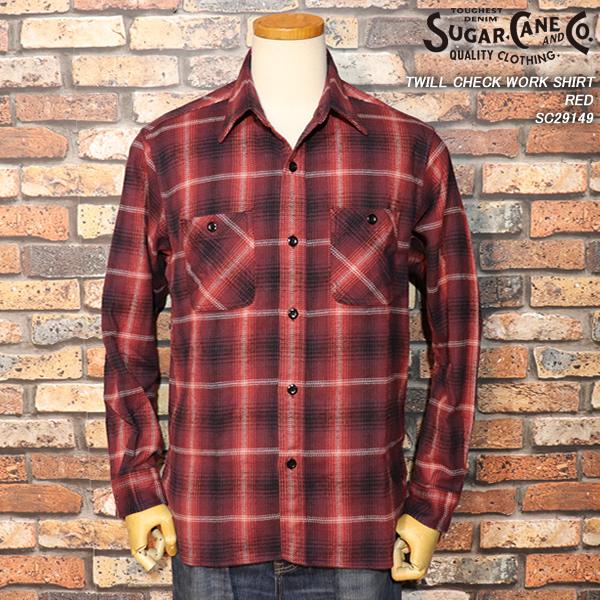 SUGAR CANE シュガーケーン TWILL CHECK WORK SHIRT ツイルチェック