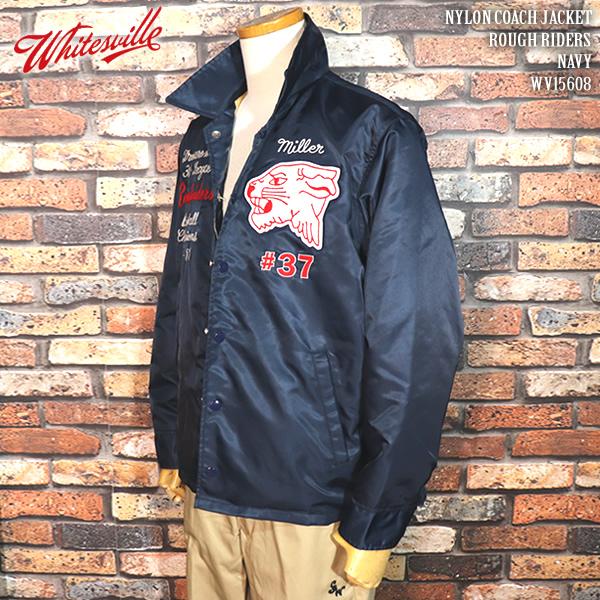 WHITESVILLE WHITESVILL NYLON COACH JACKET ROUGH RIDERS NAVY