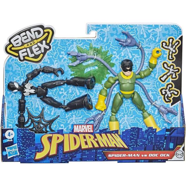 スパイダーマン ドックオク フィギュア 2体セット ベンド&フレックス 6インチ 可動 アクション MARVEL Hasbro