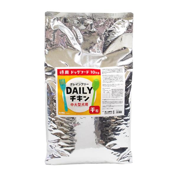 ニチドウ Dr.PRO DAILY グレインフリー チキン 平粒 中大型犬用 成犬用 ドッグフード 10kg ×1袋入