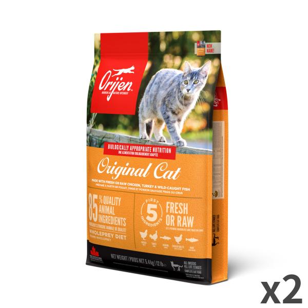 【並行輸入品】 オリジン Orijen オリジナルキャット  全猫種 全年齢用 キャットフード 5.4kg ×2袋入