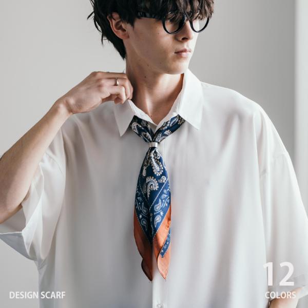 大判スカーフ バンダナ ストール メンズ レディース ショール 正方形 70×70cm 薄手 幾何学 カジュアル きれいめ 古着 ギフト プレゼント 母の日