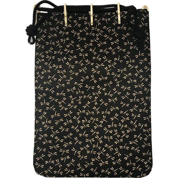 印伝巾着袋 印傳屋上原勇七 INDEN-YA 合切袋 とんぼ 黒地白漆 印傳屋（INDEN-YA） 印伝巾着袋 印傳屋上原勇七 INDEN-YA No.3004合切
