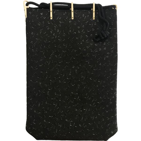 印伝巾着袋 印傳屋上原勇七 INDEN-YA 合切袋 とんぼ 黒地白漆 印傳屋（INDEN-YA） 印伝巾着袋 印傳屋上原勇七 INDEN-YA No.3005合切