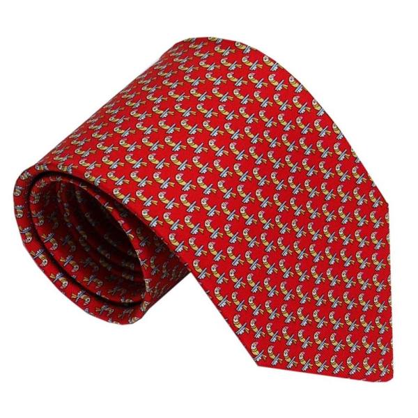 FERRAGAMO（フェラガモ） ネクタイ 0682013 レッド系 鳥