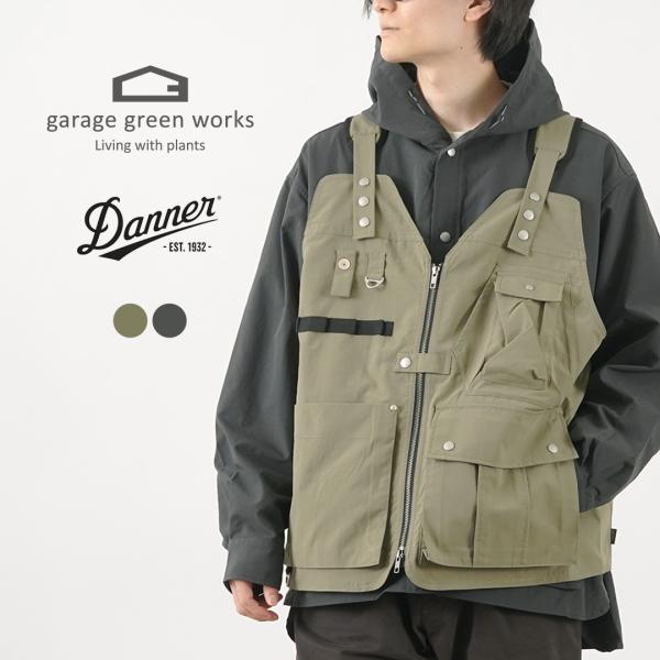 GARAGE GREEN WORKS 黒の多機能ベスト garage green works GARAGE GREEN WORKS（ガレージグリーン
