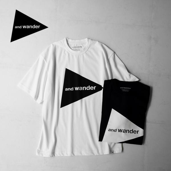 and wander - アンドワンダー　Tシャツ　サイズ０　新品タグ付 and wander AND WANDER（アンドワンダー） ビッグ ロゴショート