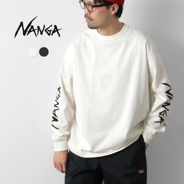 NANGA（ナンガ） エコハイブリッド スリーブロゴ ロングスリーブTシャツ / メンズ 長袖 ロンT アウトドア