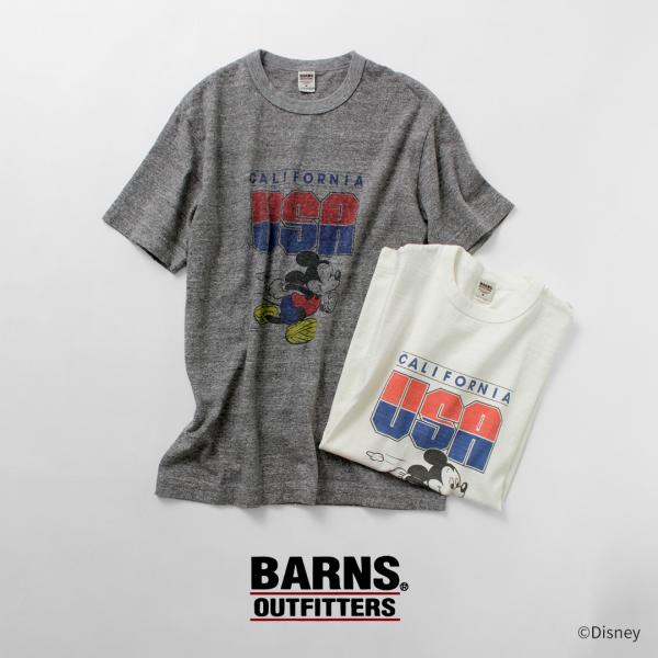 BARNS（バーンズ） 吊り編み ミッキー Tシャツ USA CALIFORNIA 日本製 / 半袖 プリント メンズ