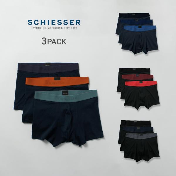 Schiesser（シーサー） ロゴ ボクサーパンツ / メンズ 3枚セット