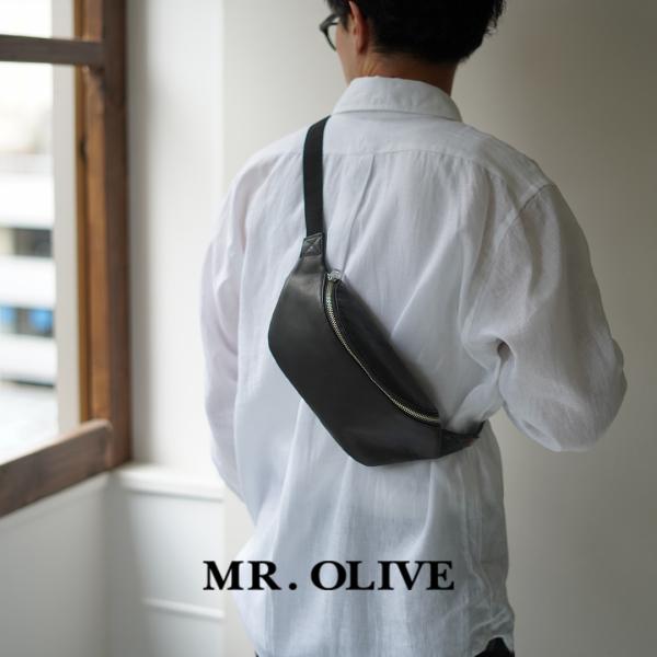 ミスターオリーブ ボディバッグ クロスボディ 牛革 本革 日本製 MR.OLIVE（ミスターオリーブ） スモール ボディバッグ イン