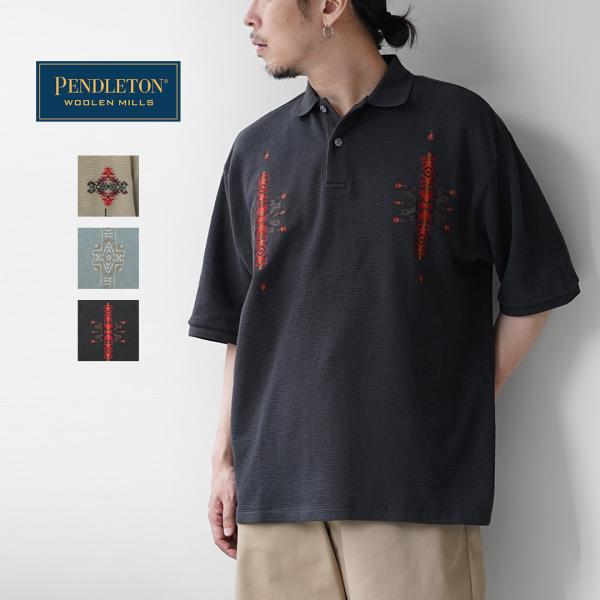 PENDLETON（ペンドルトン） 鬼カノコ 刺繍ポロシャツ / メンズ 半袖