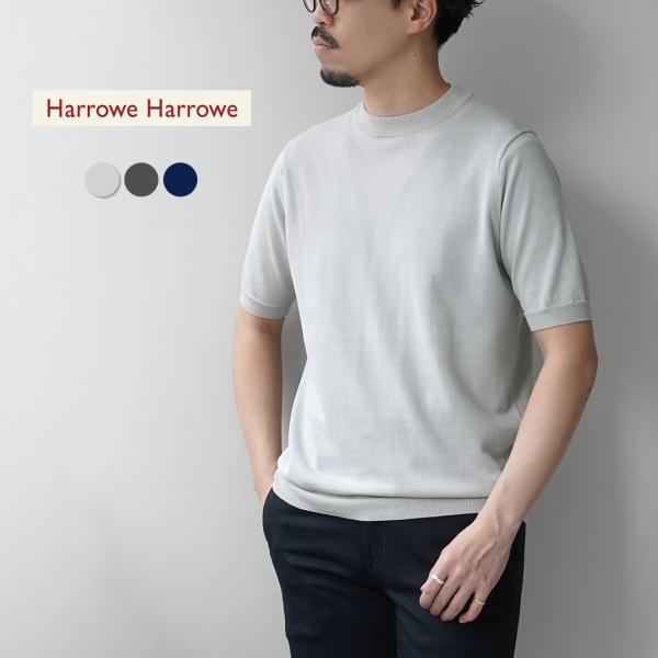 HARROWE HARROWE（ハロウハロウ） 14G アイスコットン スライトリー モックネックTシャツ / 接触冷感 半袖 メンズ