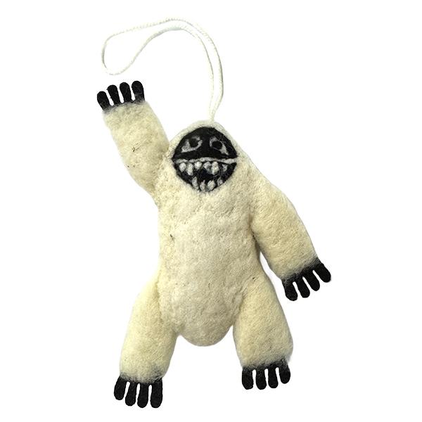 SILK ROAD BAZAAR 雪男 Abominable Snowman フェルト製オーナメント